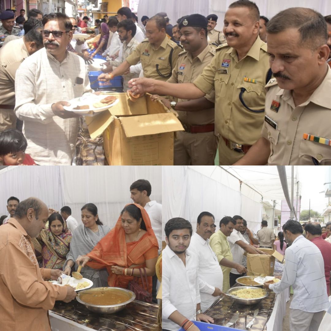 हनुमंत भंडारे में उमड़ी भीड़, प्रदेश में शांति और विकास के लिए की प्रार्थना
