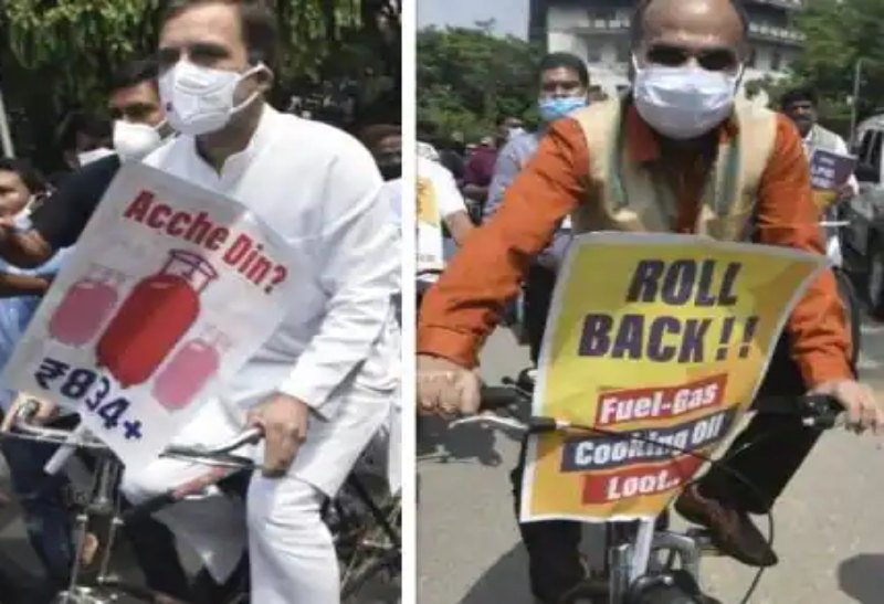 बड़ी खबर : राहुल गांधी ने दौड़ाई विपक्षी एकता की साइकिल, संसद तक किया मार्च…
