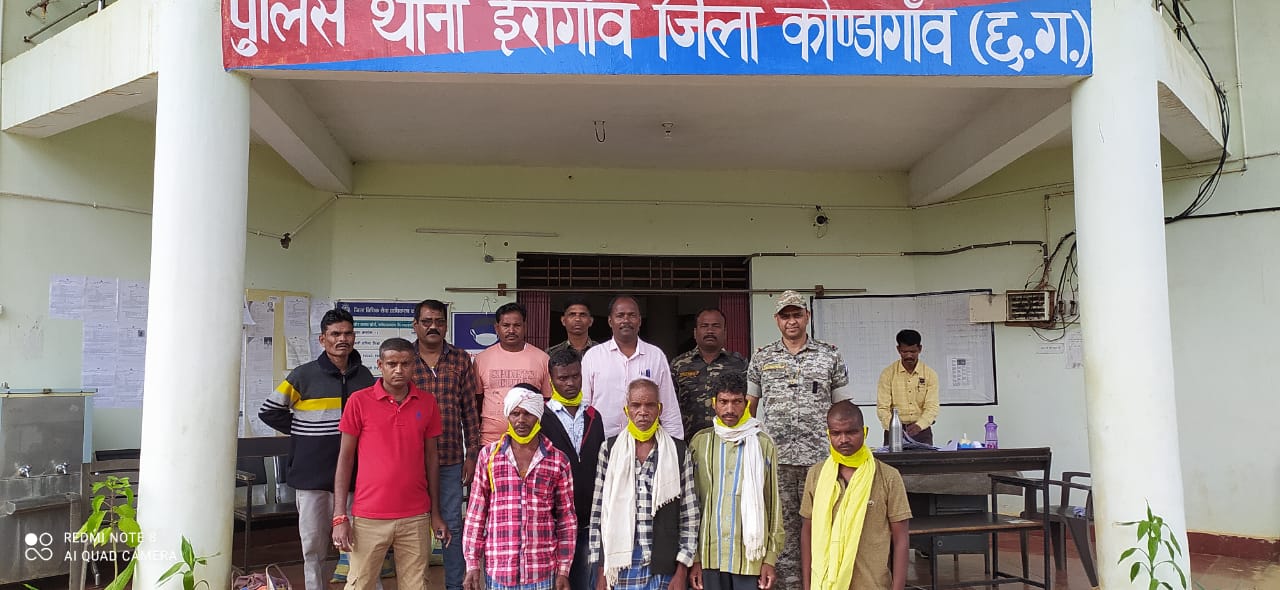 हत्या के 6 आरोपियों को थाना ईरागांव पुलिस ने 12 घंटे के अन्दर किया गिरफ्तार